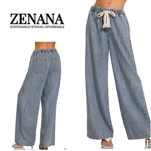 Zenana Outfitters Blue Wide Leg Pants